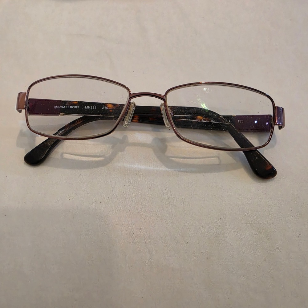 Michael Kors Eyeglasses Women 52-16-135 Burgundy Tortoise Excellent MK338 210